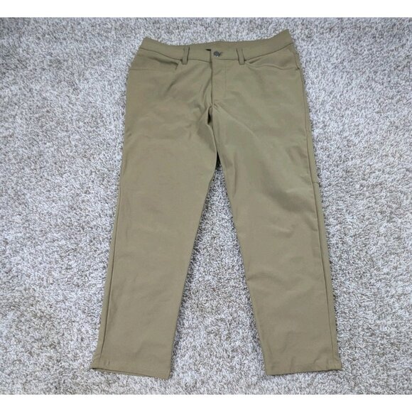 Lululemon ABC Classic Fit 5 Pocket Warpstreme Pants Men's 33 Dark Khaki 28" - Picture 1 of 6